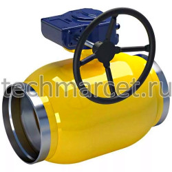 Кран шаровый стальной ALSO ГАЗ, стандартнопроходной, приварной, с ручным редуктором