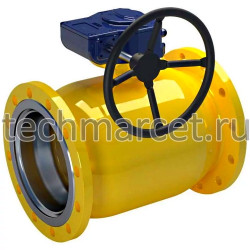 Кран шаровый стальной ALSO ГАЗ, стандартнопроходной, фланцевый, с ручным редуктором