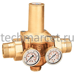 Регулятор давления Caleffi 5360.1, 5365.1 с манометрами, PN 25 бар