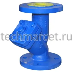 Фильтр сетчатый косой, чугунный, с магнитной вставкой, Tecofi F3240NA, фланцевый, PN 16 бар