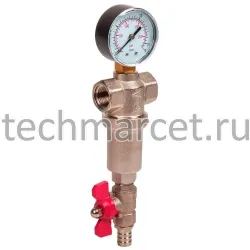 Фильтр механической очистки промывной каскадный, латунный, муфтовый, VT.389.N PN 16 бар