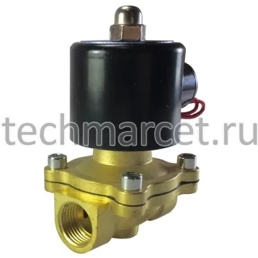 Клапан электромагнитный НЗ, латунный, EPDM, муфтовый, с катушкой, PN 10 бар