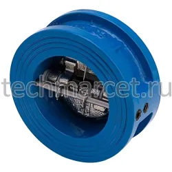 Клапан обратный, чугунный, двустворчатый, NBR, межфланцевый, PN 16 бар
