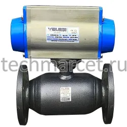 Кран шаровый ALSO, стальной, фланцевый, с пневмоприводом VALBIA, PN 16-40 бар