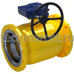 Кран шаровый стальной ALSO ГАЗ, стандартнопроходной, фланцевый, с ручным редуктором