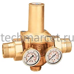 Регулятор давления Caleffi 5360.1, 5365.1 с манометрами, PN 25 бар