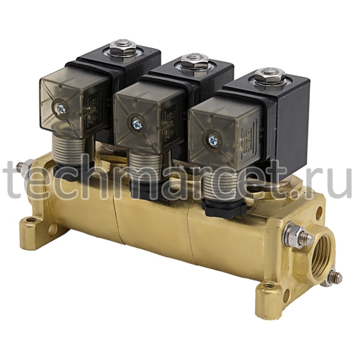 Клапан электромагнитный (соленоидный) нормально-закрытый, латунный ...