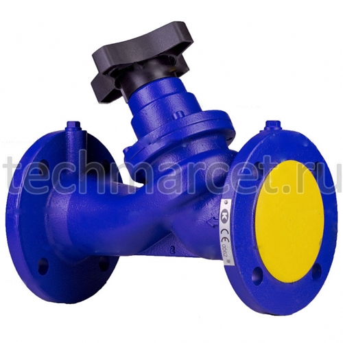 Клапан балансировочный Zetkama 447, ручной, чугунный, фланцевый, PN 16 ...