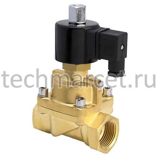 Клапан электромагнитный (соленоидный) нормально-открытый, латунный ...