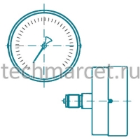 Манометр для измерения давления осевой