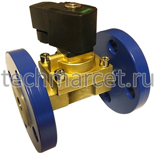 Клапан электромагнитный (соленоидный) нормально закрытый, латунный ...