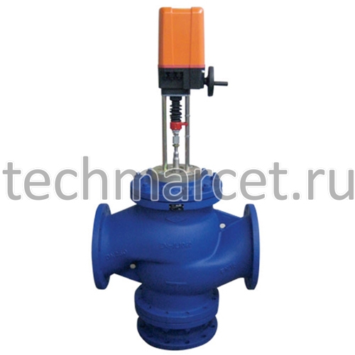 Клапан седельный, BELIMO, регулирующий, трехходовой, чугунный ...