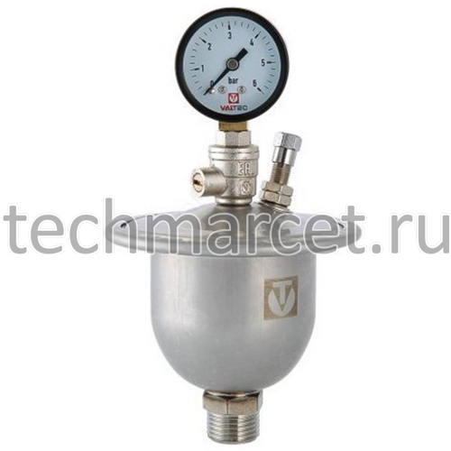 Гаситель гидроударов мембранный VT.CAR20 с манометром, PN 10 бар купить ...