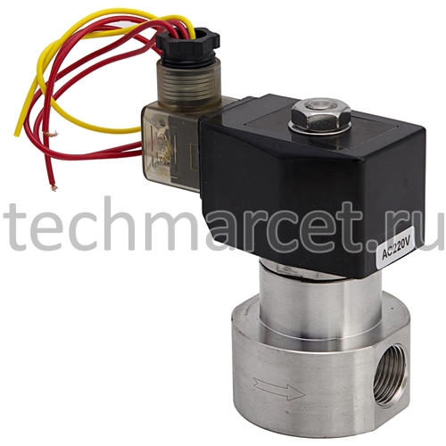 Клапан электромагнитный (соленоидный) нормально закрытый, нерж сталь ...