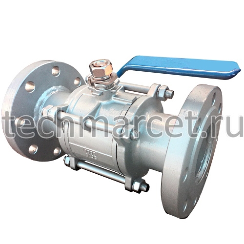 Кран шаровый нержавеющий, полнопроходной, фланцевый, PN 40 63 100 бар ...