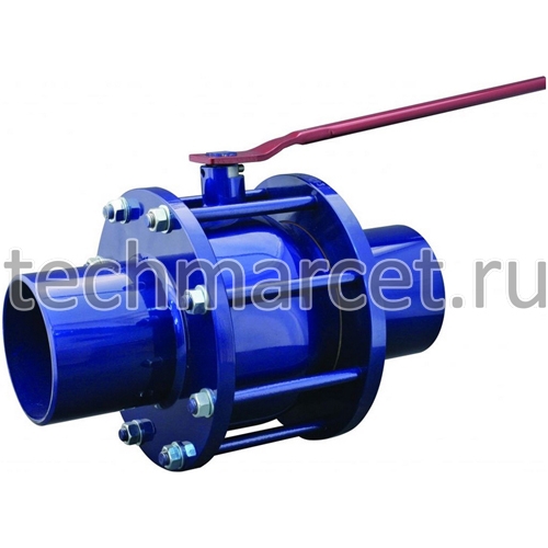 Кран шаровый стальной Маршал 11с67п, полнопроходной, разборный, под ...