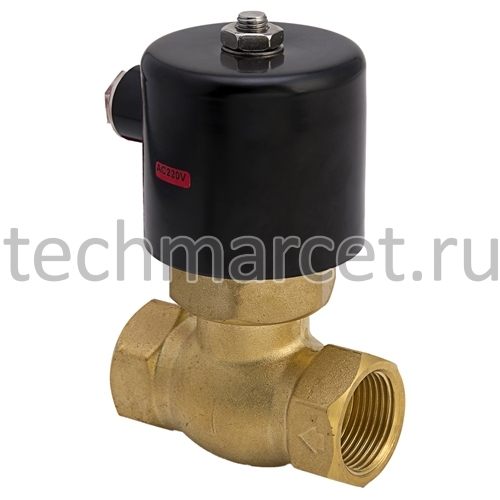 Клапан электромагнитный (соленоидный) нормально-закрытый, латунный ...