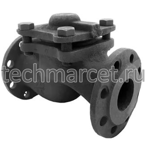 Клапан обратный 16кч9п, 16кч9нж, чугунный, подъемный, фланцевый, PN 25 ...