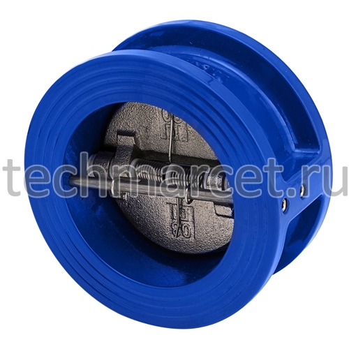 Клапан обратный, чугунный, двустворчатый, межфланцевый, PN 16 бар ...