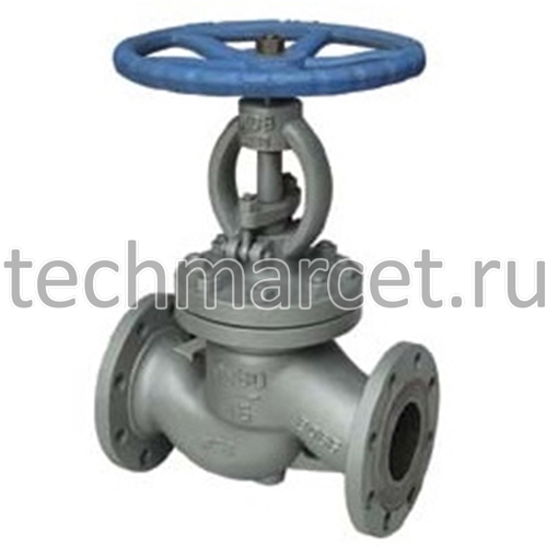 Клапан запорный 15с65нж, стальной, сальниковый, фланцевый, PN 16 бар ...