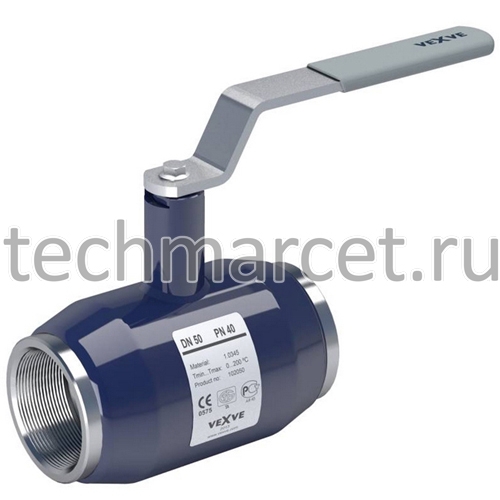 Кран шаровый VEXVE, стальной, стандартнопроходной, муфтовый, PN 40 бар ...