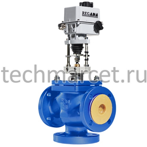 Клапан трехходовой седельный, 27с947нж, регулирующий, стальной ...