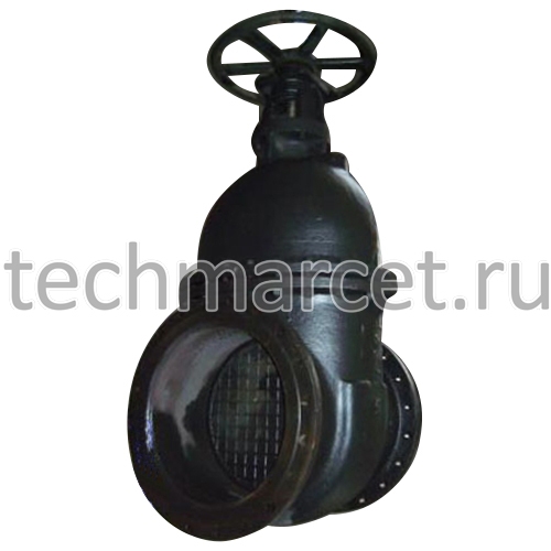 Задвижка чугунная, 30ч515бр, фланцевая, с редуктором, PN 10 бар, Россия ...