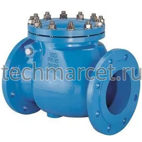 Клапан обратный 19с53нж, стальной, поворотный, фланцевый, PN 40 бар ...