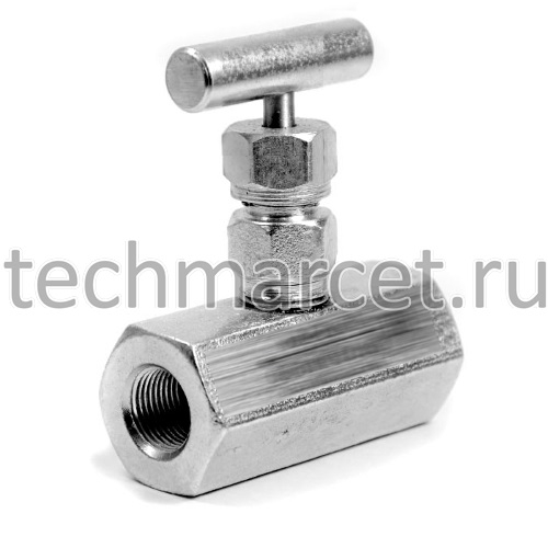 Клапан запорный 15нж57бк, нерж сталь, игольчатый, фланцевый, PN 160 бар ...