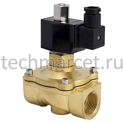 Клапан электромагнитный (соленоидный) нормально-открытый, латунный ...