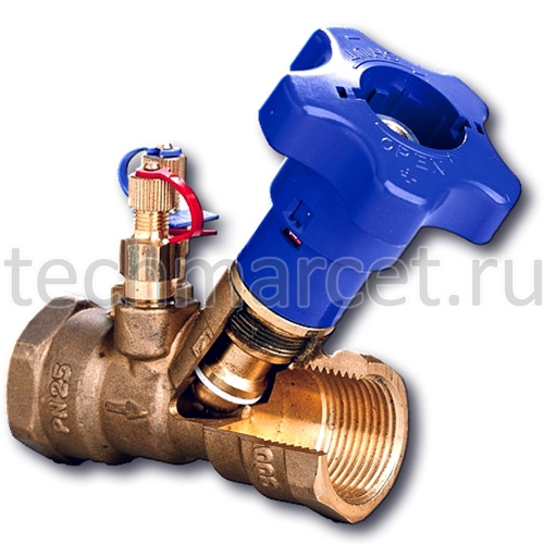 Клапан балансировочный Zetkama 211, ручной, латунный, муфтовый, PN 25 ...